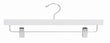 Load image into Gallery viewer, white-wooden-pant-skirt-hanger