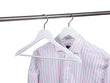 Load image into Gallery viewer, white-wooden-suit-hanger-with-bar-side-view