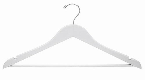 White Wood Hangers 25-Pack