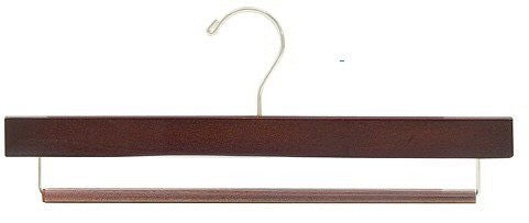 Black Wooden Hanger, Non-Slip Trouser Bar