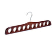 Load image into Gallery viewer, wooden-scarf-hanger-walnut-chrome-front-view