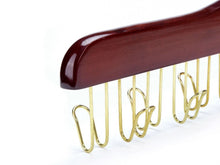 Load image into Gallery viewer, Wooden Specialty Belt Hanger - Walnut &amp; Brass