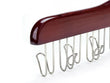 Load image into Gallery viewer, wooden-specialty-belt-hanger-walnut-chrome-side-closer-view
