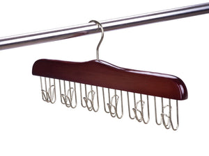 Wooden Specialty Belt Hanger - (Walnut & Chrome)