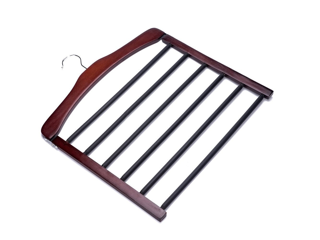 Flat Hangers - Multiple Styles - Walnut/Chrome - Case of 100 