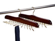 Load image into Gallery viewer, wooden-tie-hanger-walnut-brass-use-img