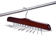 Load image into Gallery viewer, wooden-tie-hanger-walnut-chrome-side-view