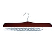 Load image into Gallery viewer, wooden-tie-hanger-walnut-chrome-front-view